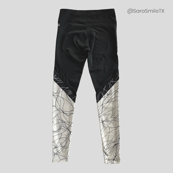FABLETICS - Mesh PowerHold - Black White Print Tall Workout Leggings - Picture 11 of 11